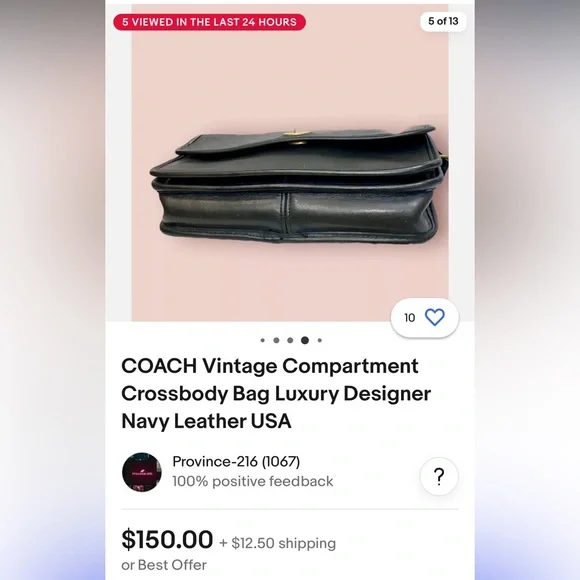 Genuine Vintage COACH Leather Purse - Picture 15 of 15